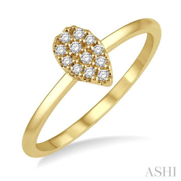 Pear Shape Petite Diamond Ring